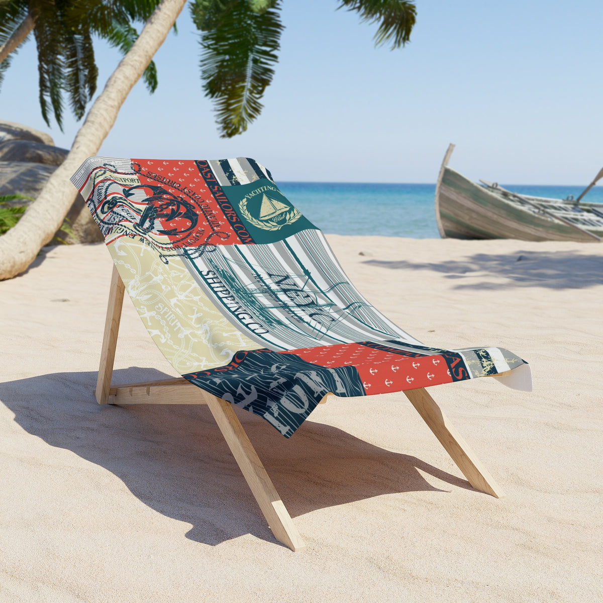 Nautical Patchwork Beach Towel – NEYC Shipping Co. Sailor Vintage Design