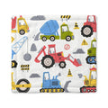 Construction Trucks Minky Baby Lovey Blanket — Soft Plush Security Blanket for Infants & Toddlers