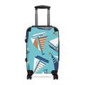 Sailboat Pattern Suitcase | Nautical Travel Luggage, Blue Boat Print