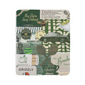 Vintage Green Collage Fleece Sherpa Blanket | Retro Car, Tennis, Travel Labels
