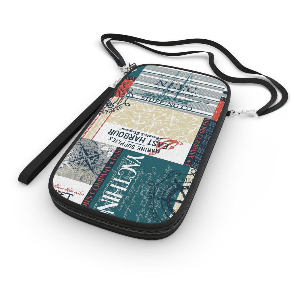 Nautical Harbor Patchwork Passport Wallet | Travel Document Organizer