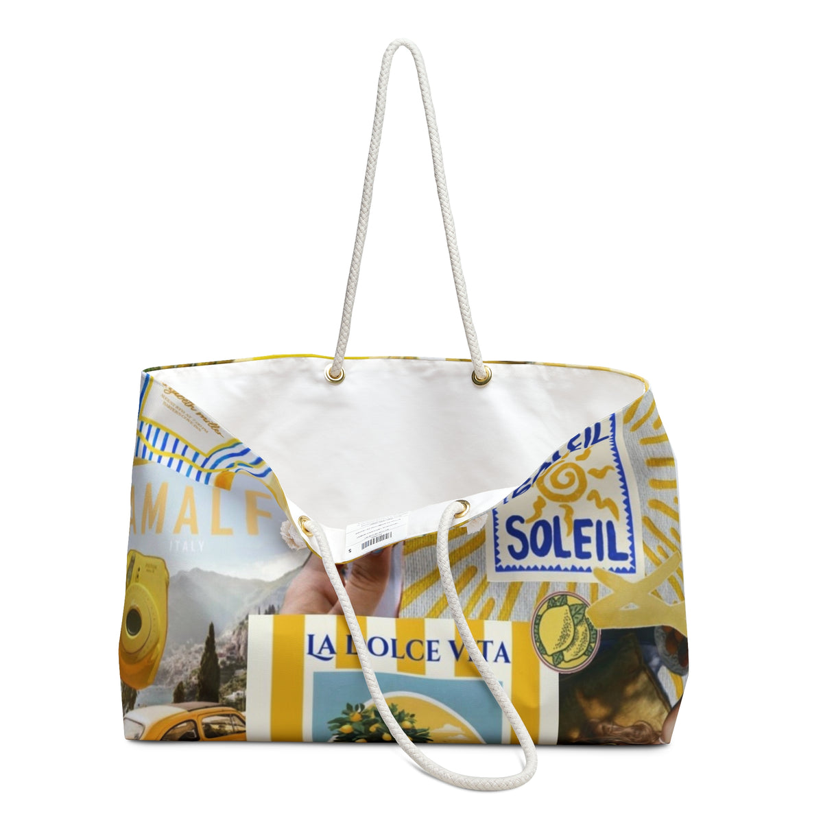 Amalfi Lemon Collage Weekender Bag | La Dolce Vita Beach Tote