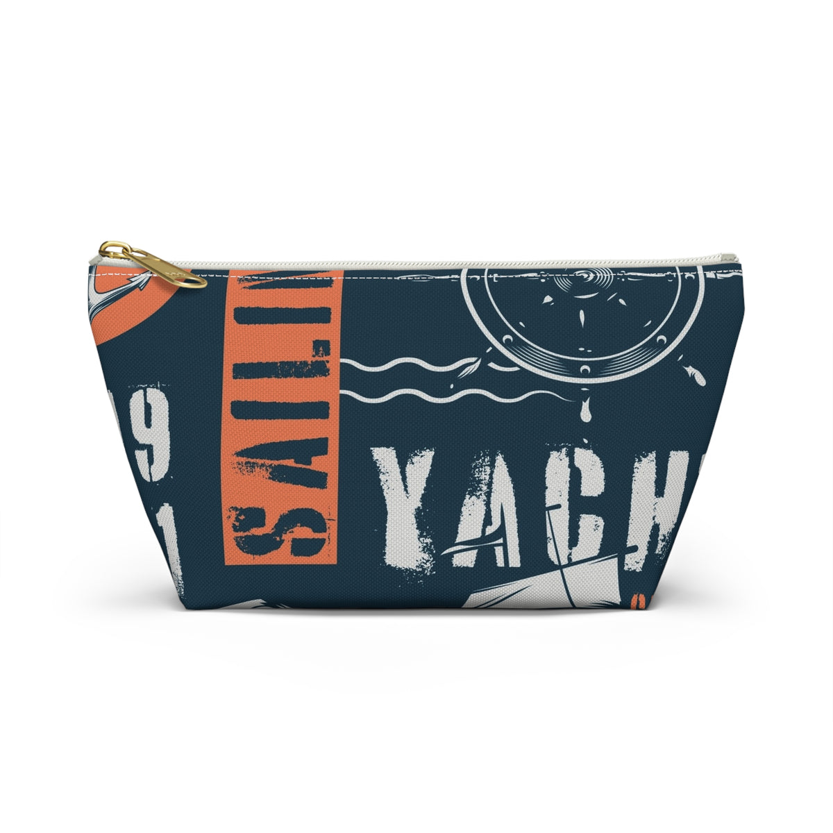 Nautical Sailing Yacht Graphic Accessory Pouch
