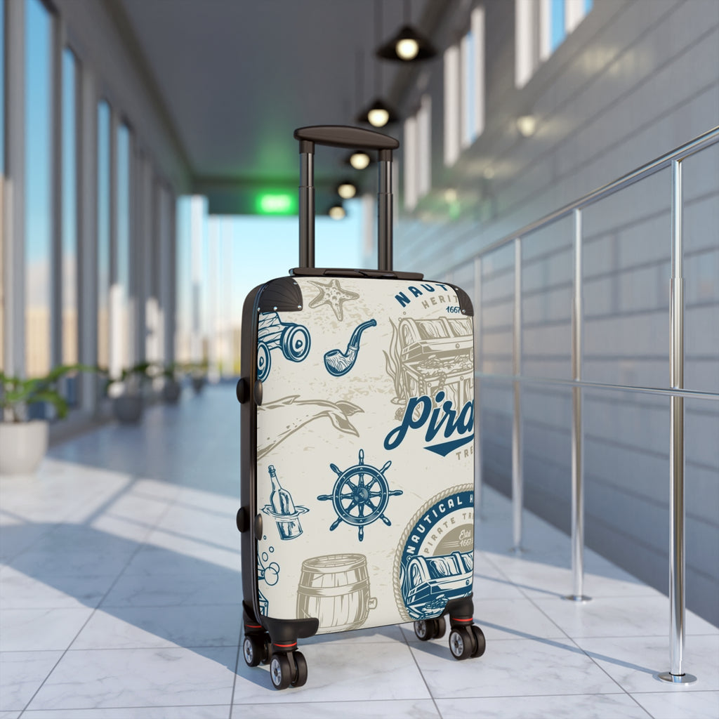 Nautical Pirate  Suitcase | The Coastal Travel Collection