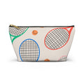 Colorful Tennis Rackets Pattern Accessory Pouch