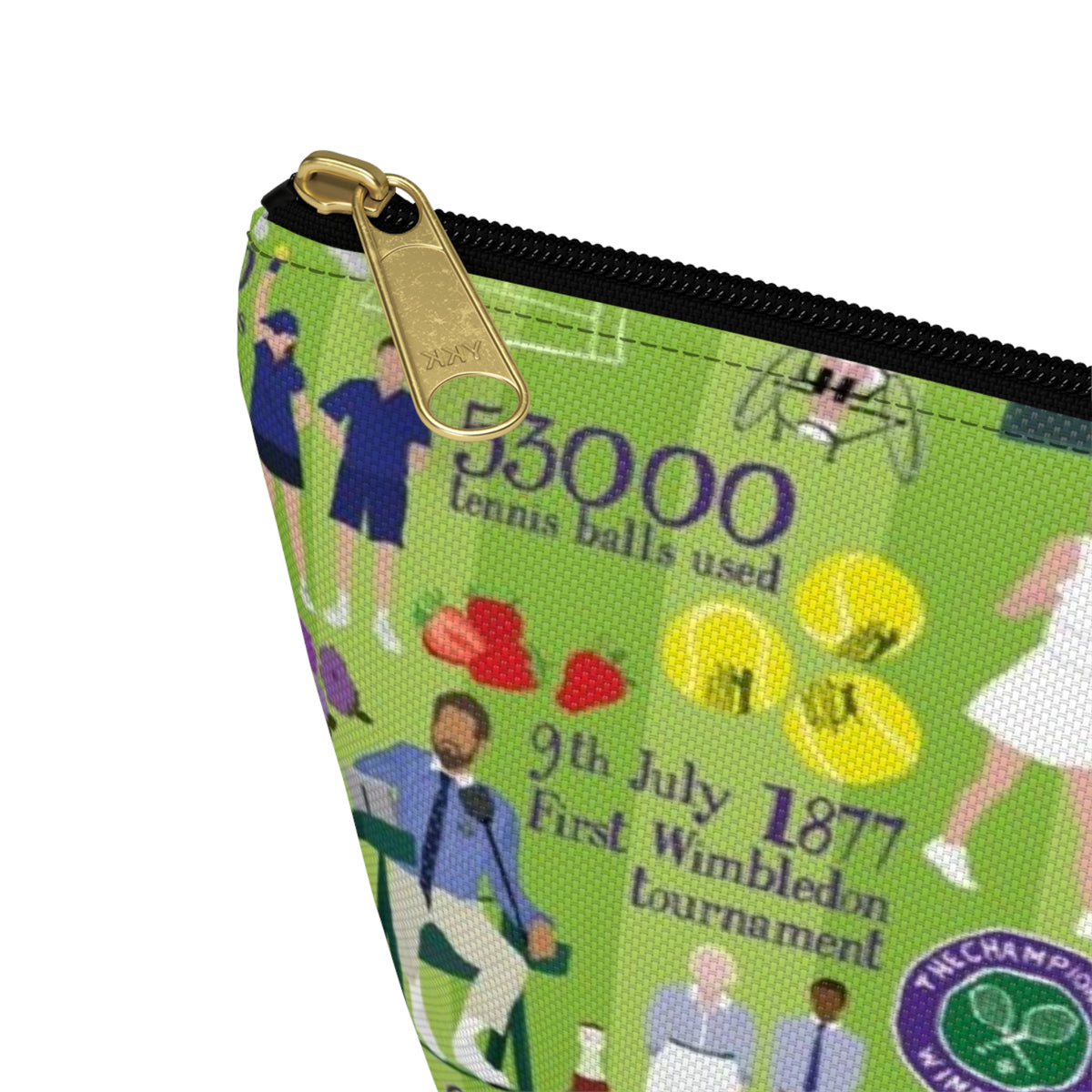 Wimbledon Tennis Pattern Accessory Pouch