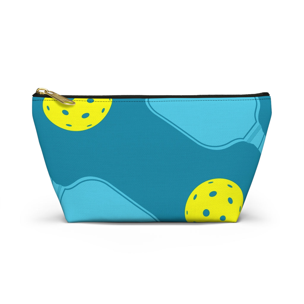 Yellow Pickleball Pattern Accessory Pouch