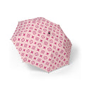 Pink Monogram Pattern Umbrella | Foldable Compact Rain Umbrella