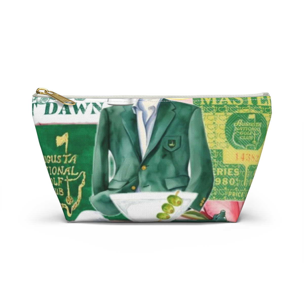 Golf Vintage Collage Accessory Pouch — Retro Masters Tournament Print