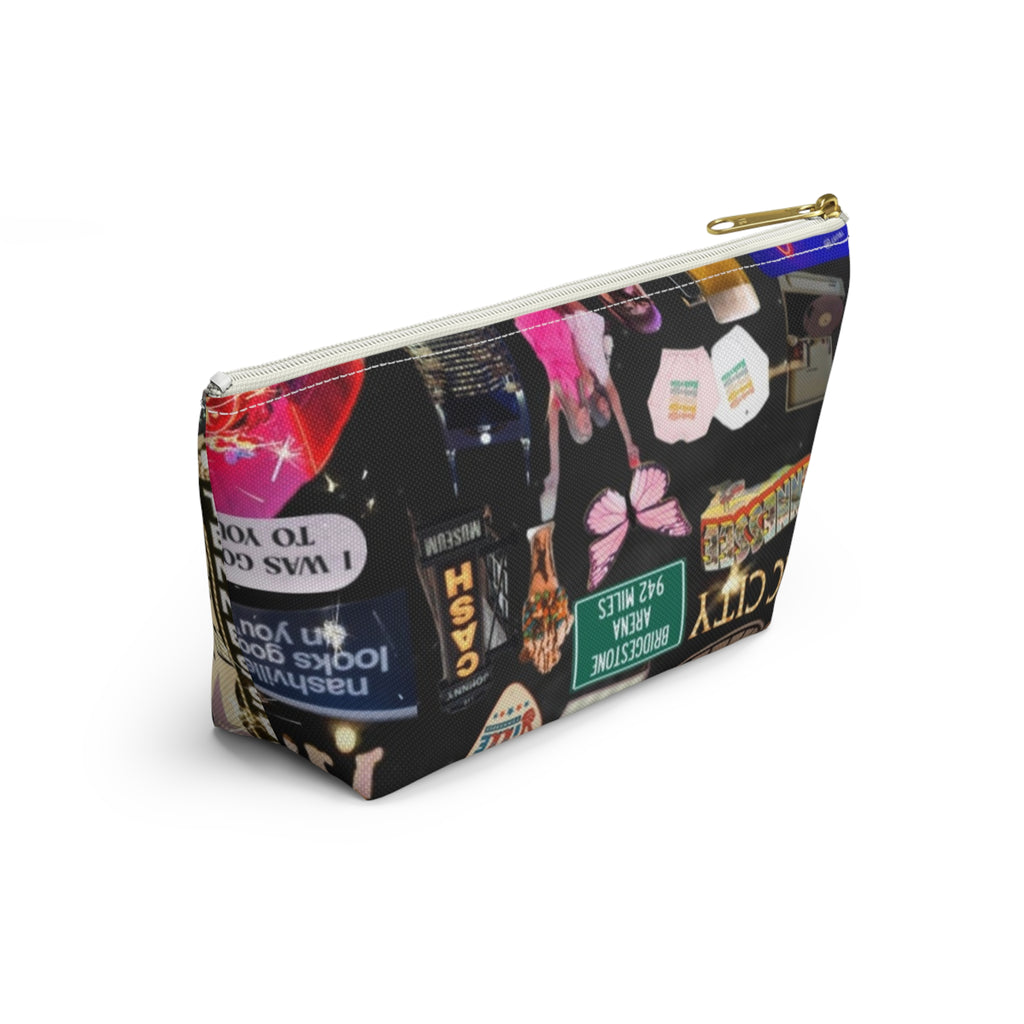 Nashville Collage Accessory Pouch — T‑Bottom Cosmetic Bag