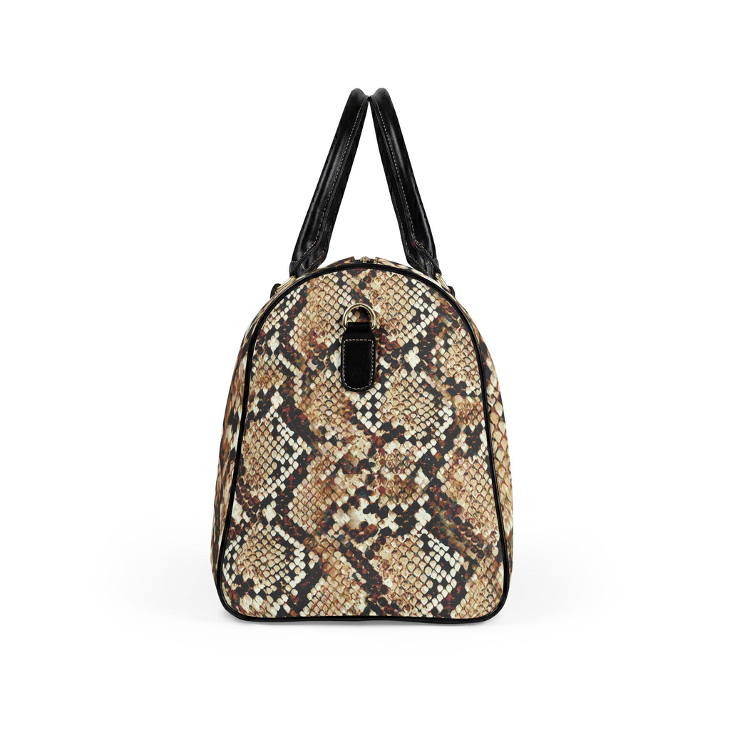 Snake Print Faux Leather Travel Bag | Duffle Weekender