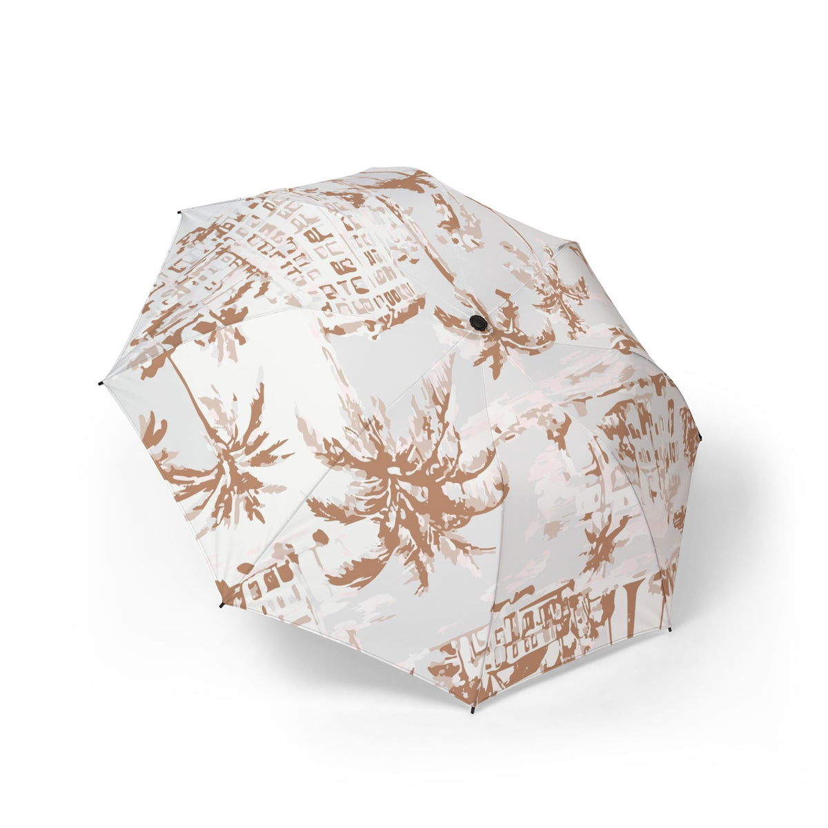 Vintage Palm Trees Pattern Umbrella | Tropical Sketch Foldable Rain Umbrella