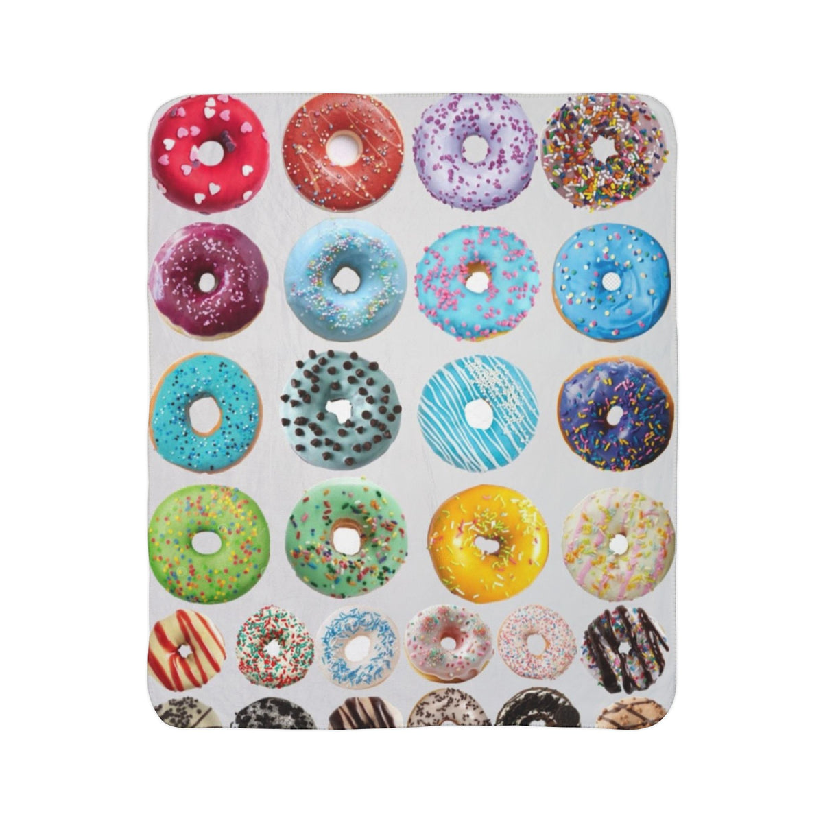 Donut Pattern Sherpa Blanket