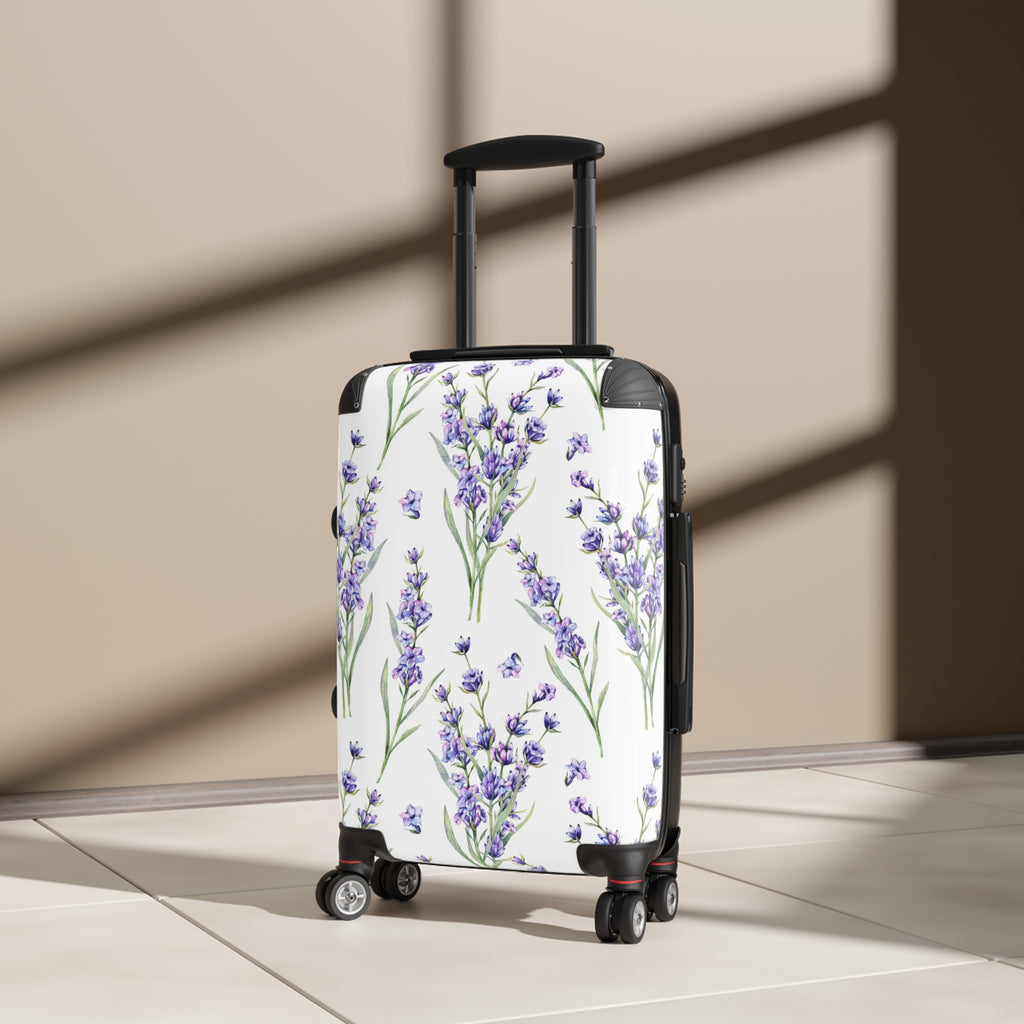 Lavender Bouquet Suitcase | Floral Carry-On Luggage