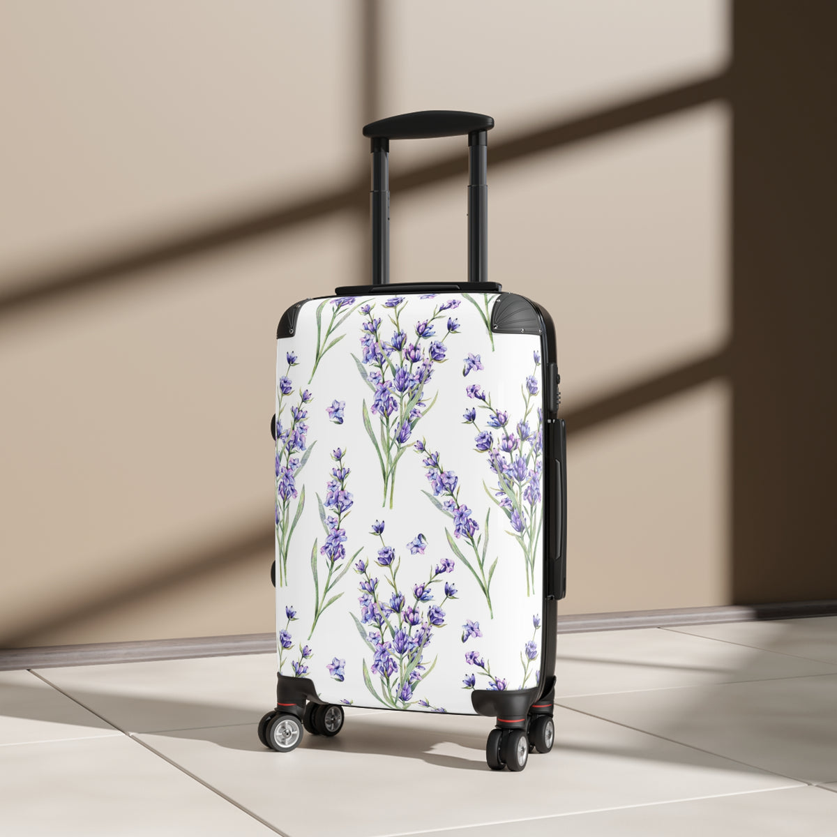 Lavender Bouquet Suitcase | Floral Carry-On Luggage
