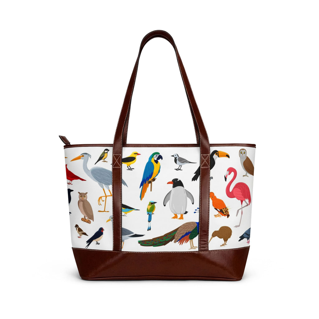 Colorful Bird Pattern Handbag | Tropical Parrot Flamingo Tote
