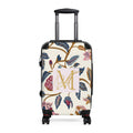 Monogram Floral Suitcase Cover – Personalized Initial M Luggage Protector