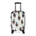 Jockeys on Horses Suitcase | Rolling Luggage with Equestrian Print