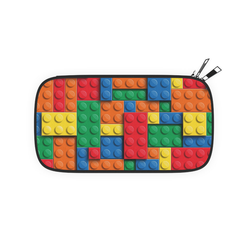 Passport Wallet — Colorful Building Block Brick Pattern Travel Organizer