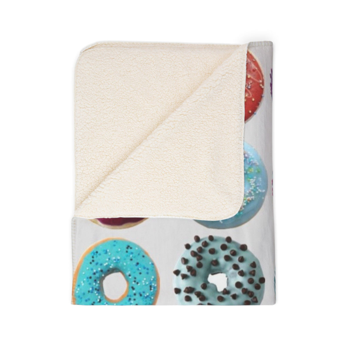 Donut Pattern Sherpa Blanket