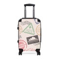 Passport Stamp Travel Pattern Suitcase | Luggage Cover, Vintage Destination Stamps