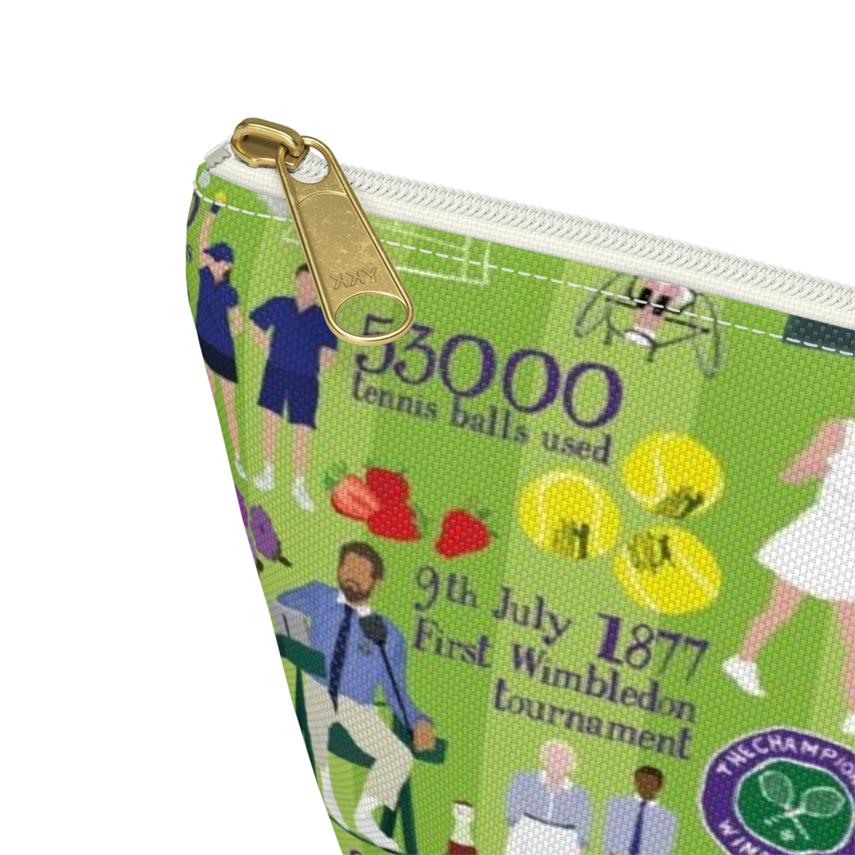 Wimbledon Tennis Pattern Accessory Pouch