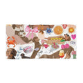 Dachshund Summer Collage Beach Towel — Cute Dog, Fruit & Floral Print
