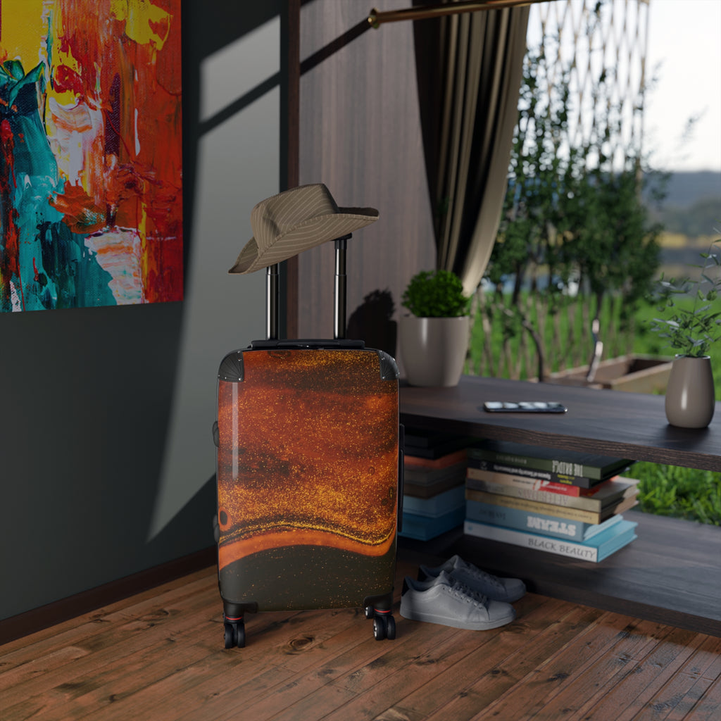 Abstract Copper Swirl Suitcase | Hard Shell Luggage Cover