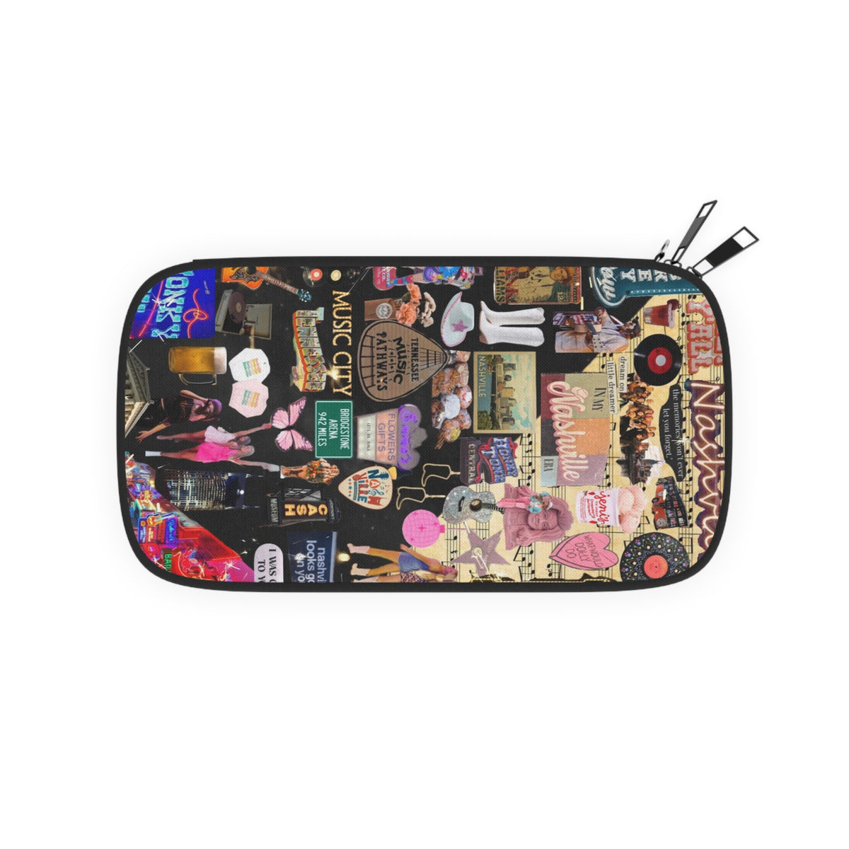 Nashville Collage Passport Wallet | Music City Retro Icons