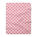 Pink Monogram Pattern Sherpa Blanket | Luxe Logo-Inspired Throw