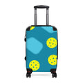 Playful Pickleball Pattern Suitcase | Blue Yellow Hard Shell Luggage
