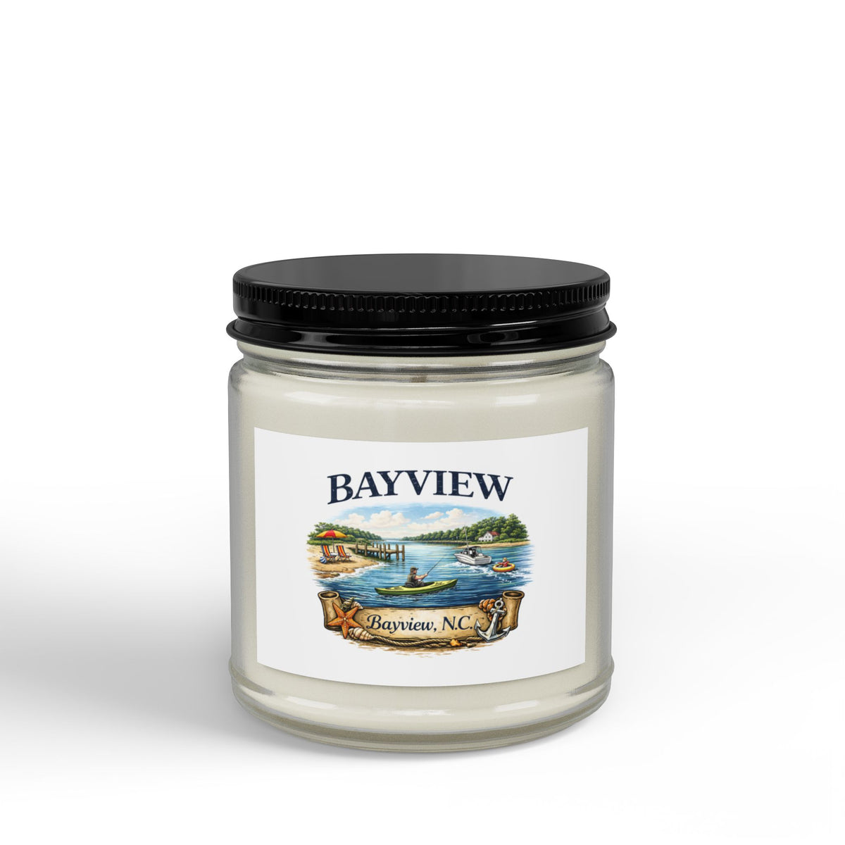 Bayview Scented Soy Candle — Coastal Bayview, NC Aroma (4oz & 9oz)