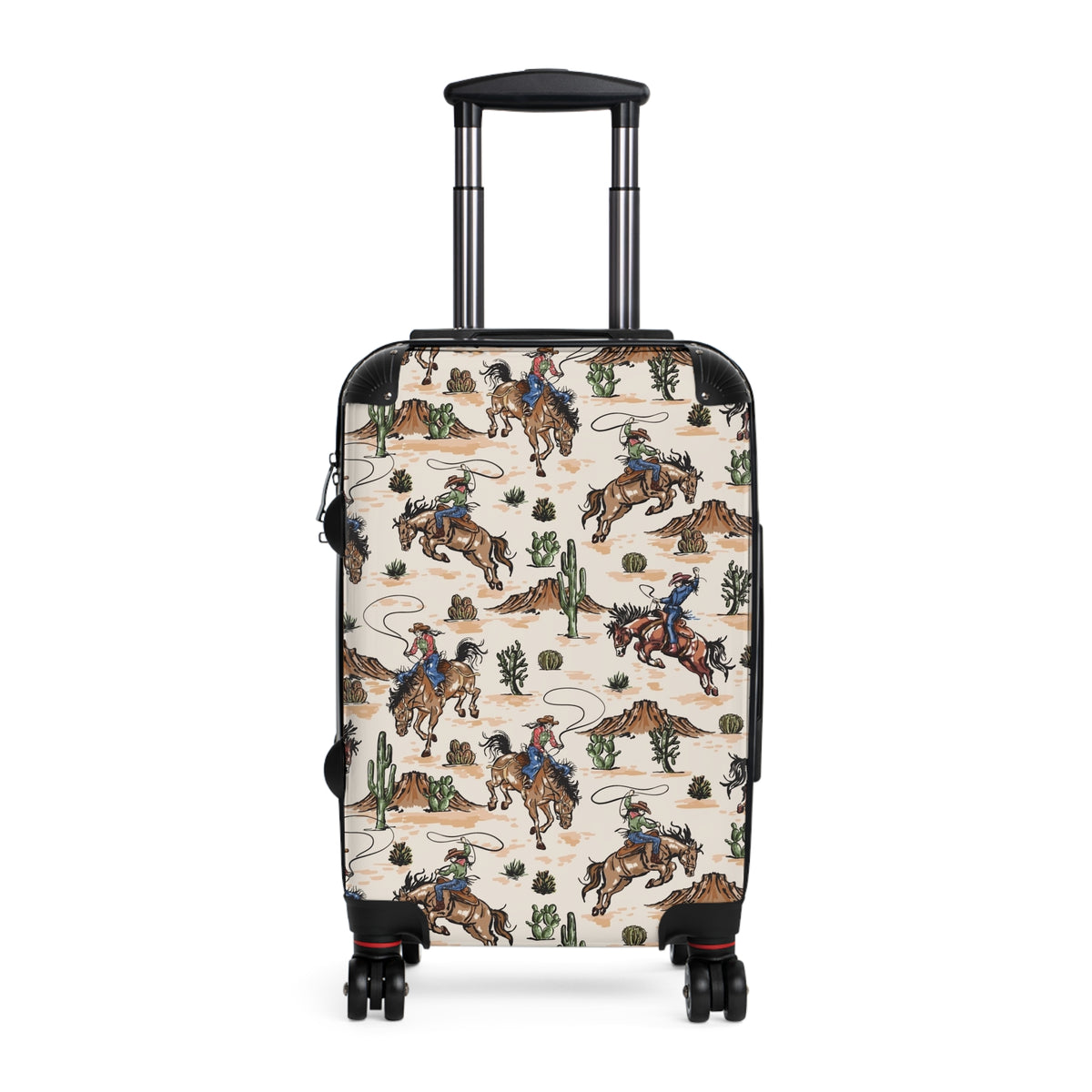 Cowboy Rodeo Pattern Suitcase | Western Rodeo Luggage