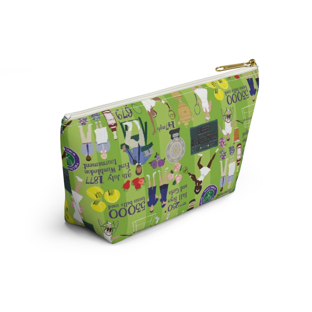 Wimbledon Tennis Pattern Accessory Pouch