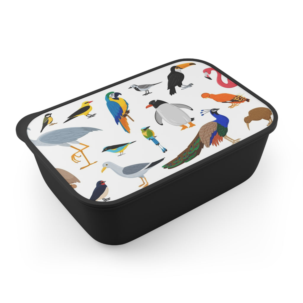 Colorful Bird Pattern Bento Box