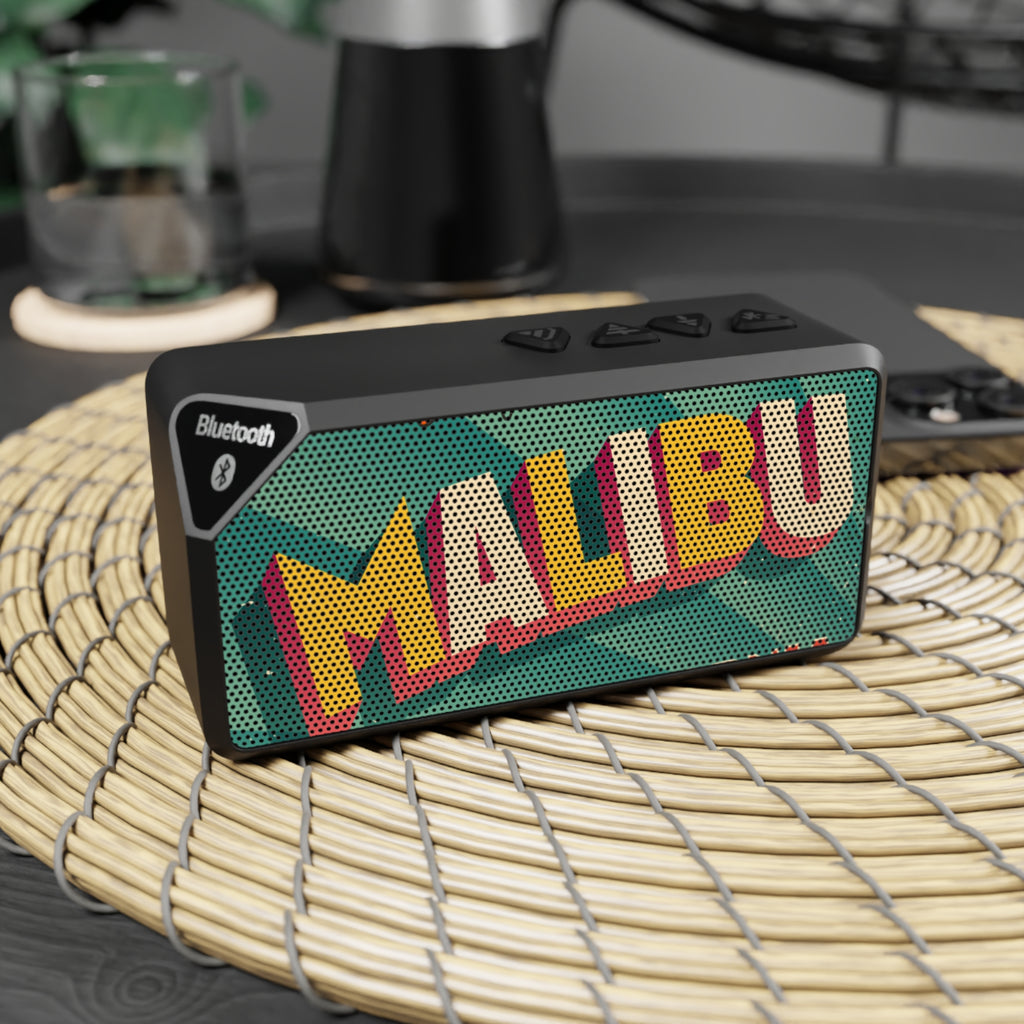 Bluetooth Speaker — Retro 'MALIBU' Pop-Art Design