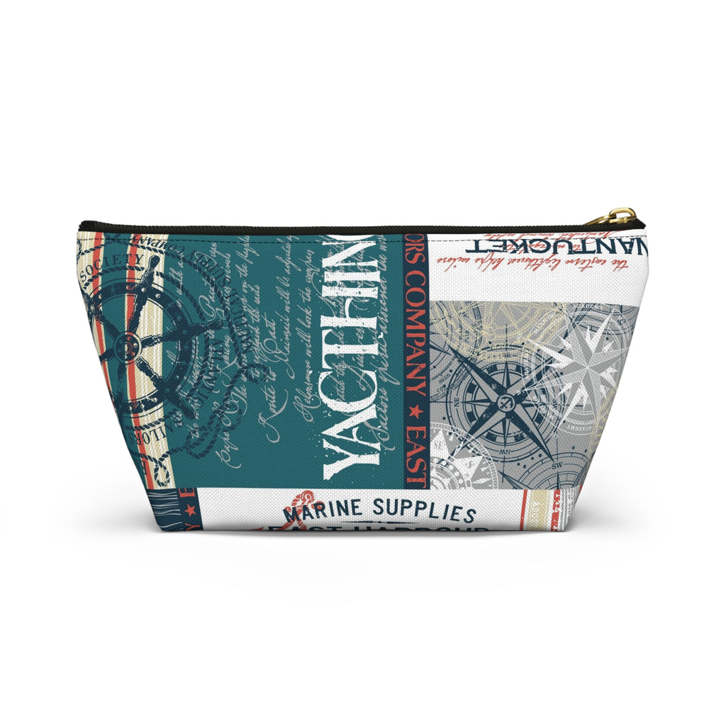 Nautical Sailboat Patchwork Accessory Pouch