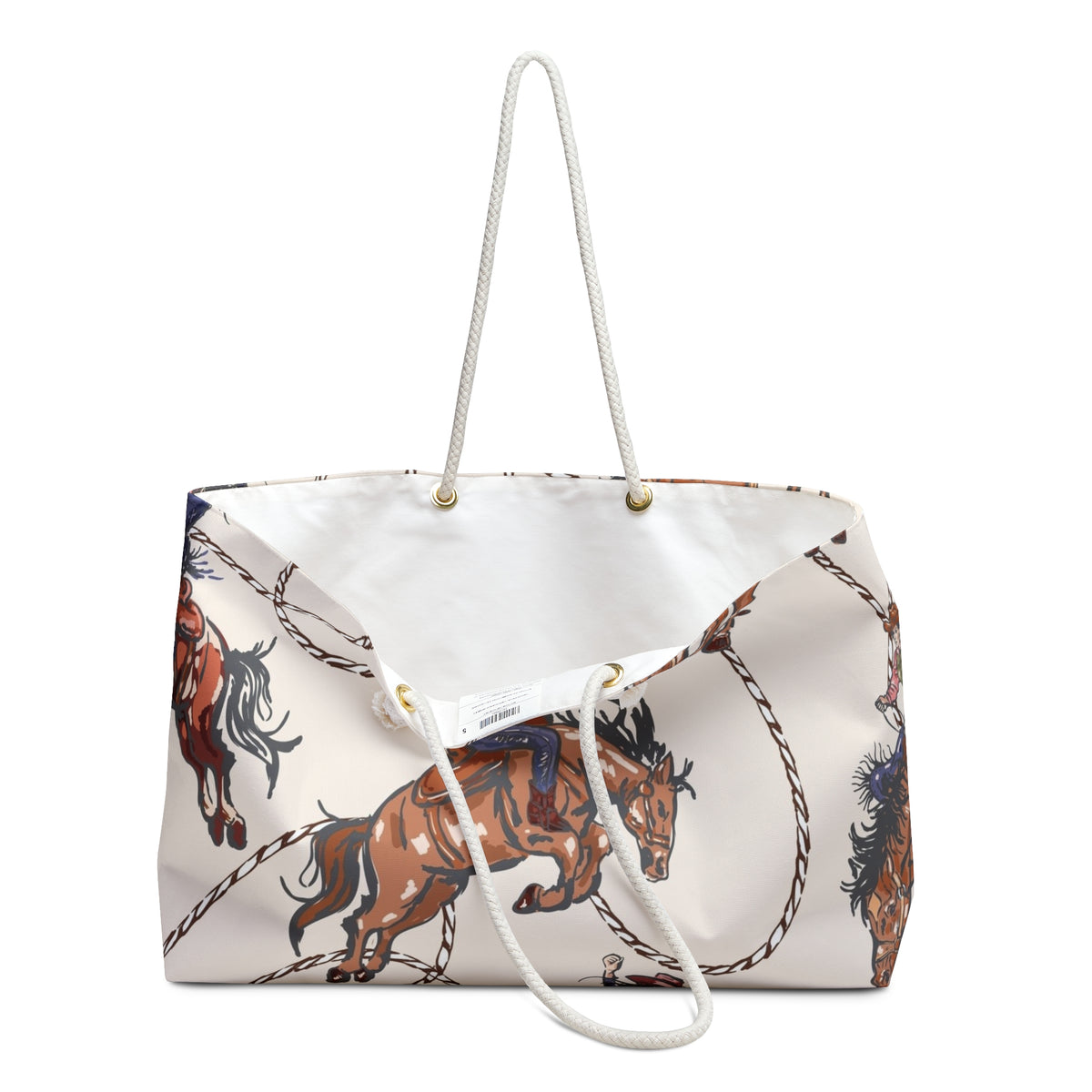 Cowboy Rodeo Rope Pattern Weekender Bag | Western Travel Tote