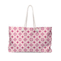 Pink Monogram Pattern Weekender Bag | Pink Logo Print Tote