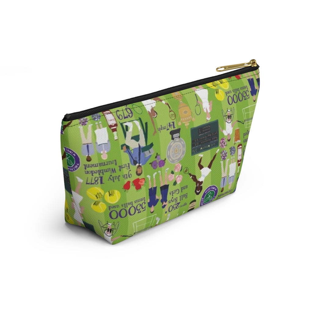 Wimbledon Tennis Pattern Accessory Pouch