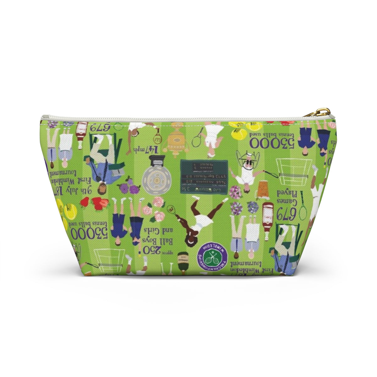 Wimbledon Tennis Pattern Accessory Pouch