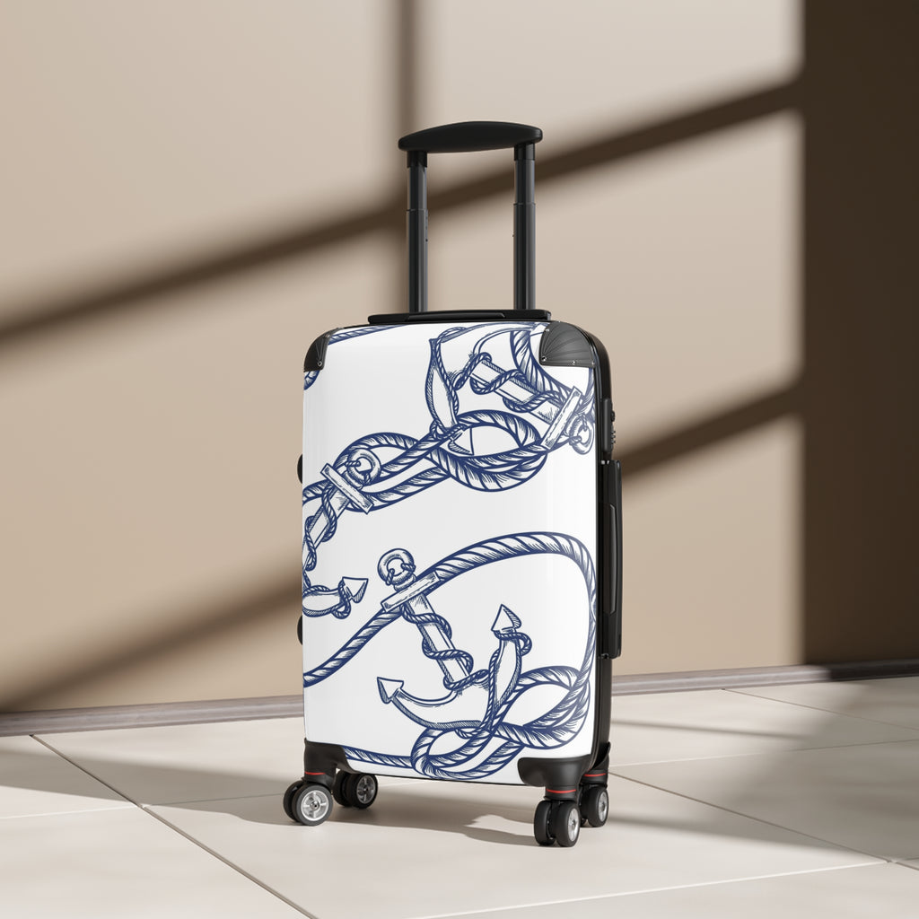 Nautical Anchor Rope Pattern Suitcase