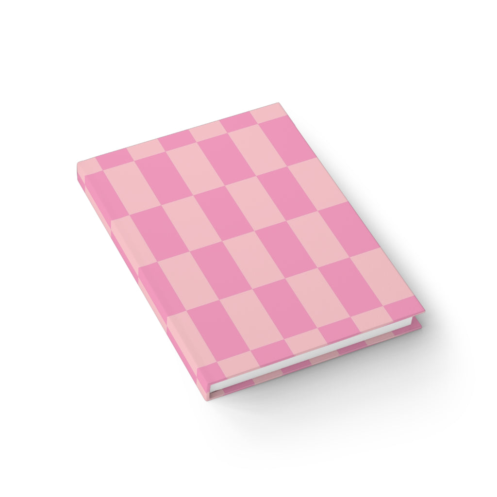 Pink Checkerboard Journal, Ruled Lined Notebook