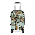 New York Statue of Liberty Collage Suitcase | City Map Travel Luggage