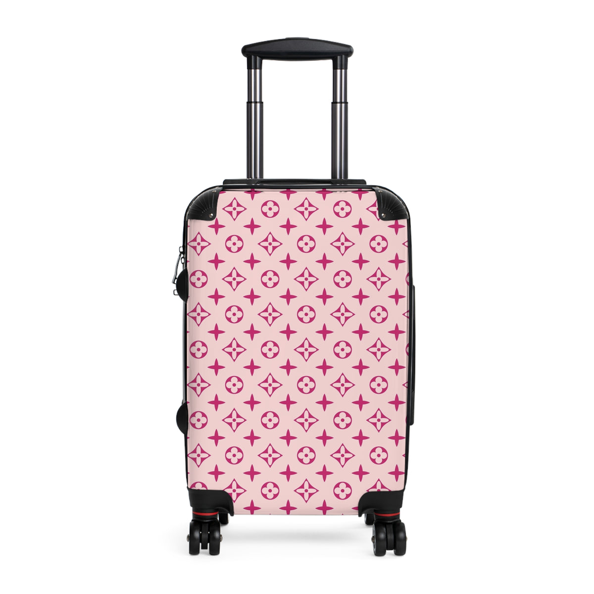 Pink Monogram Pattern Suitcase | Rolling Luggage Cover