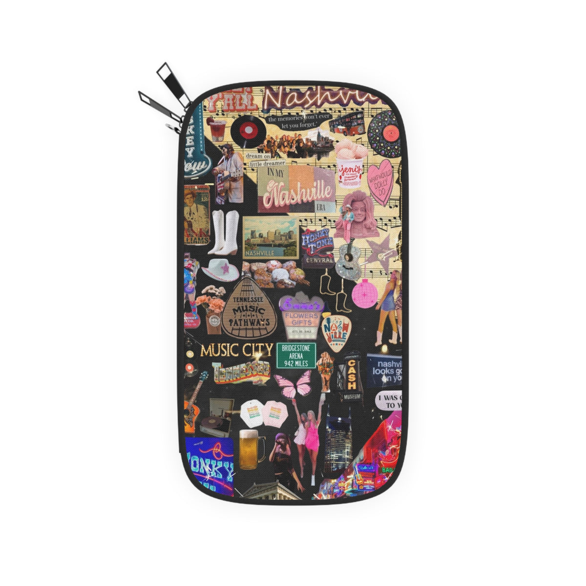 Nashville Collage Passport Wallet | Music City Retro Icons