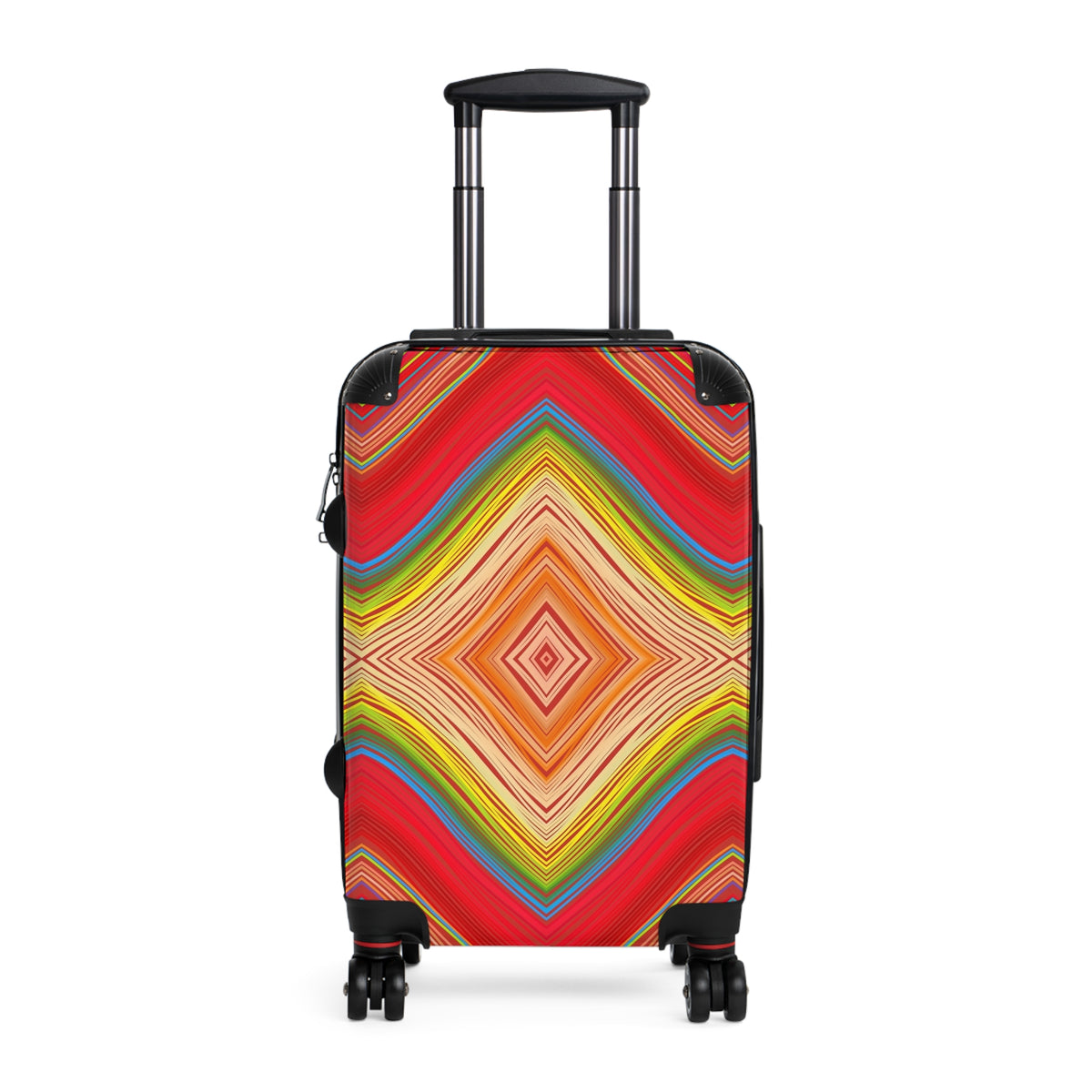 Colorful Diamond Wave Suitcase | Vibrant Geometric Luggage