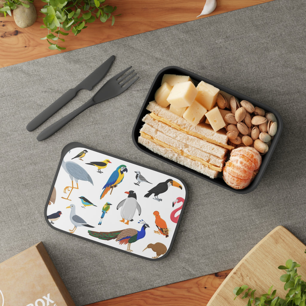 Colorful Bird Pattern Bento Box