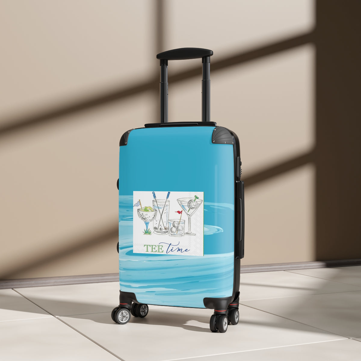 Suitcase - 'Tea Time' Tropical Cocktail Carry-On Travel Luggage