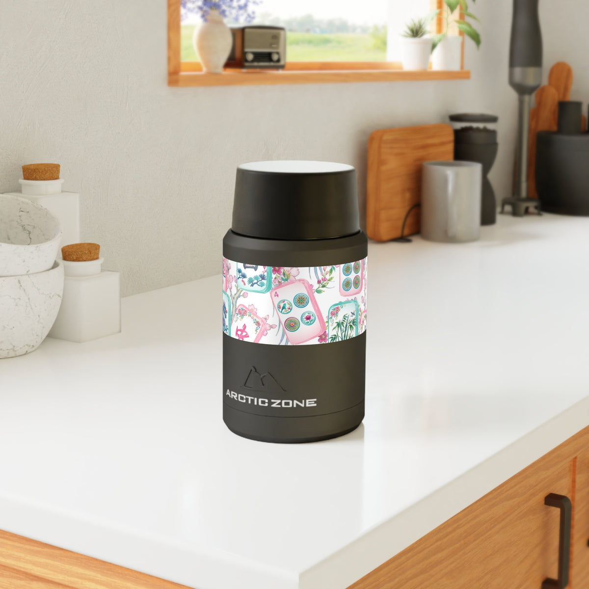 Floral Sushi Pattern Titan Copper Food Jar